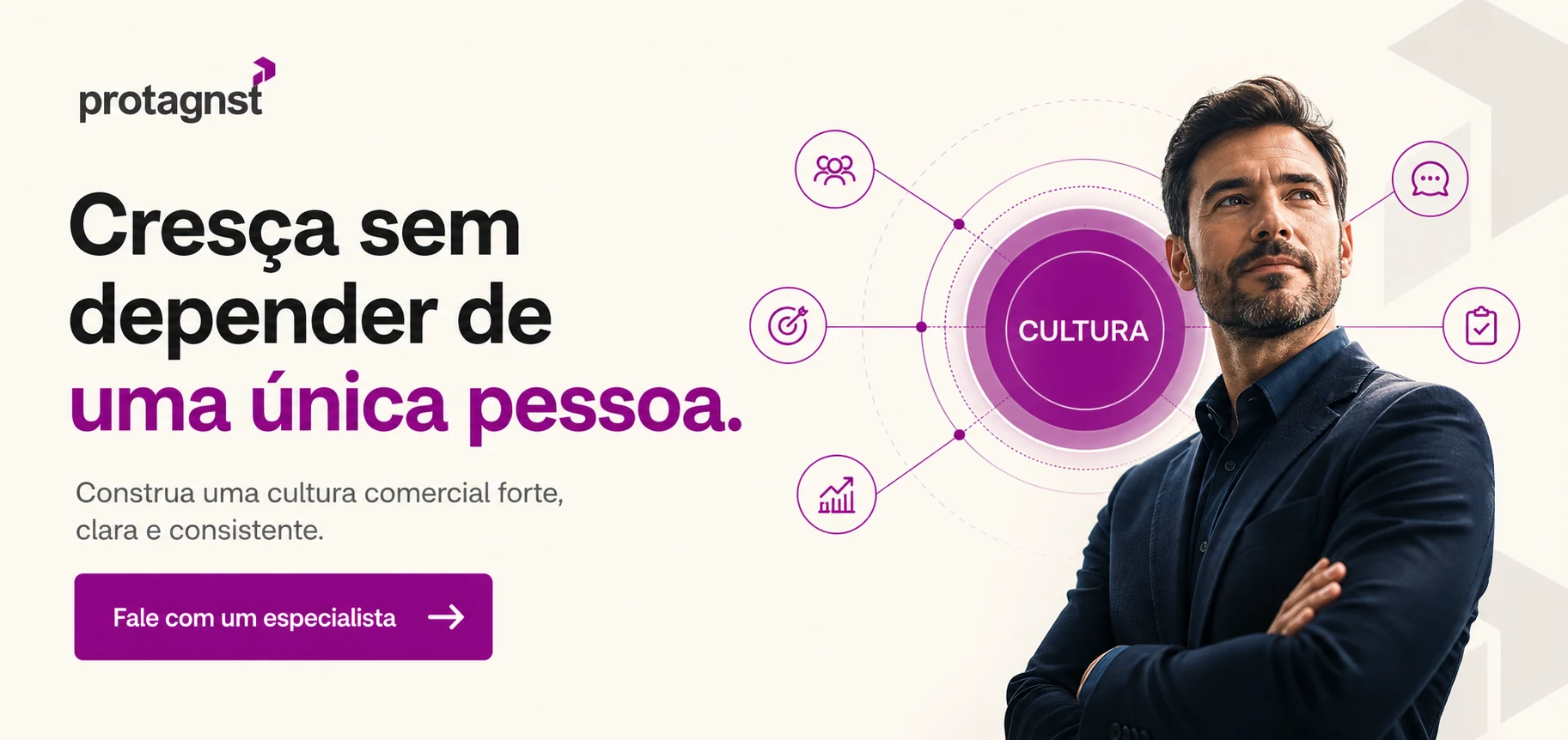 Agende um diagnóstico comercial com a Protagnst