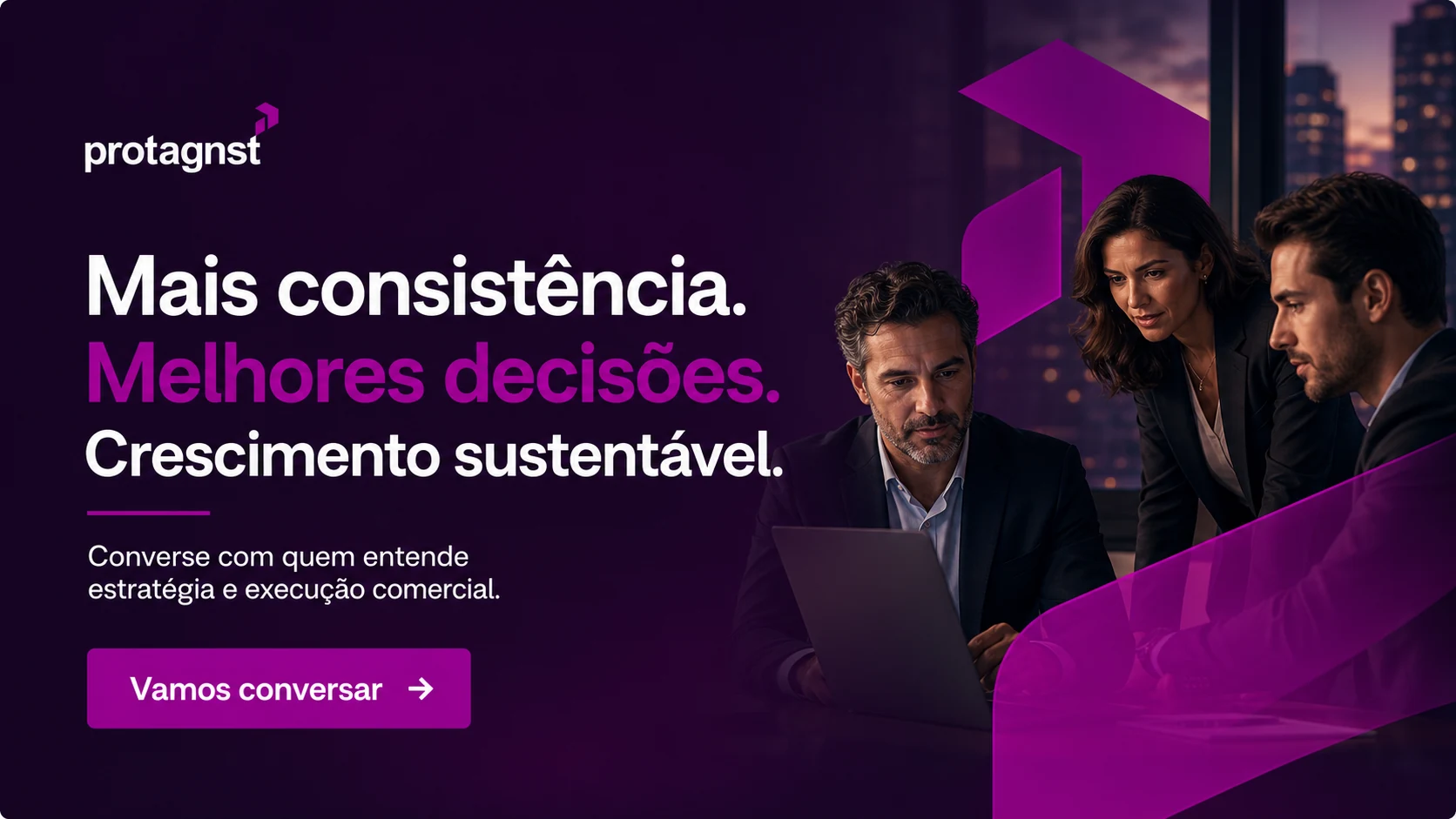 Agende um diagnóstico comercial com a Protagnst